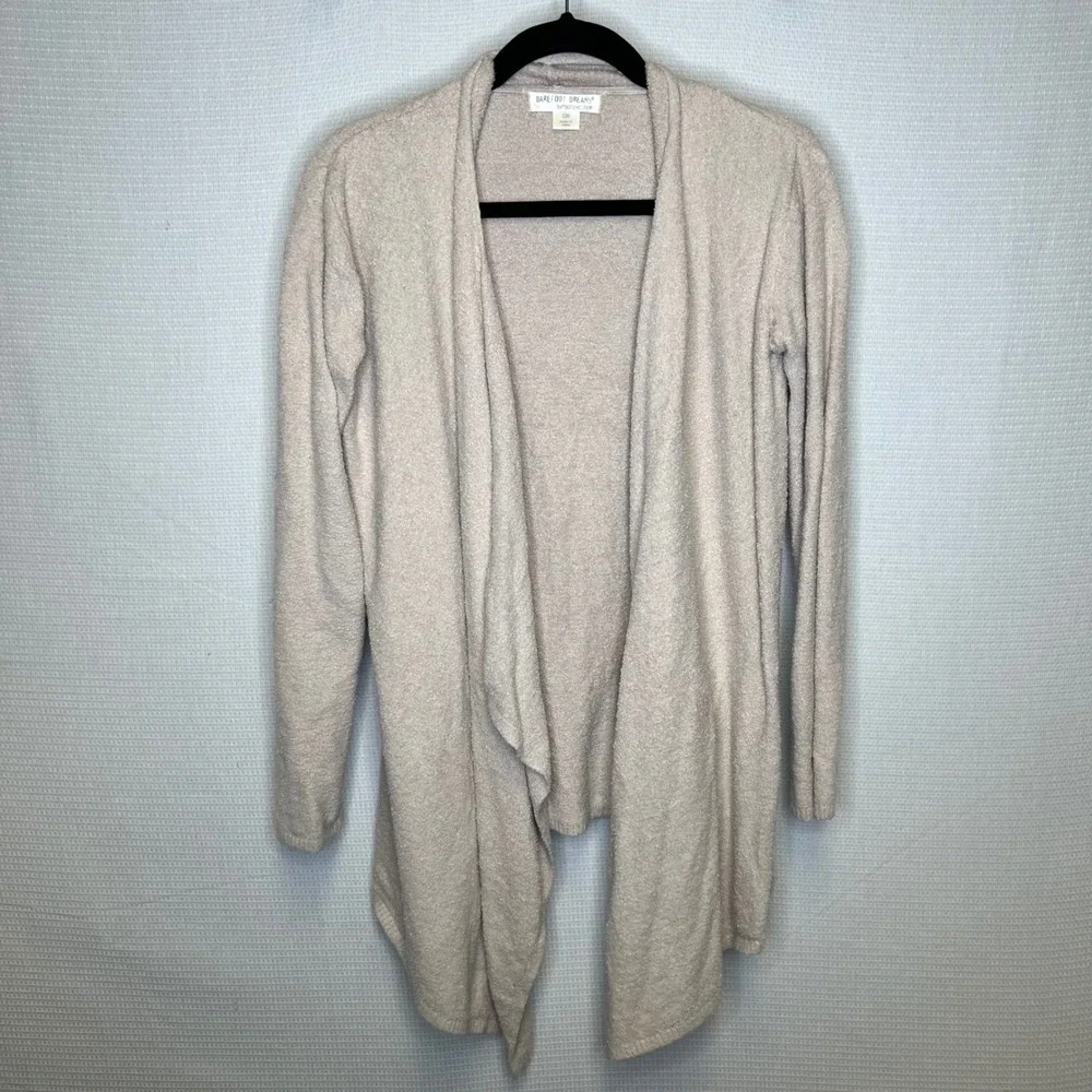 Barefoot Dreams Bamboo Chic Lite Cardigan Tan Open Front‎ Wrap 436 Womens small - Picture 2 of 7